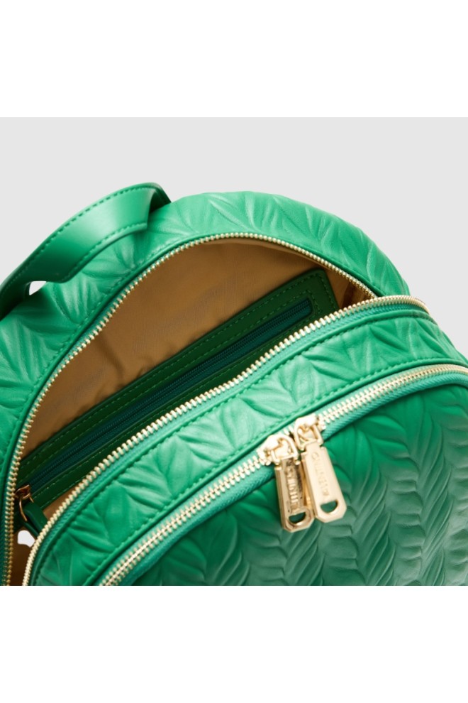 VALENTINO Tłoczony zielony plecak z logo sunny re backpack