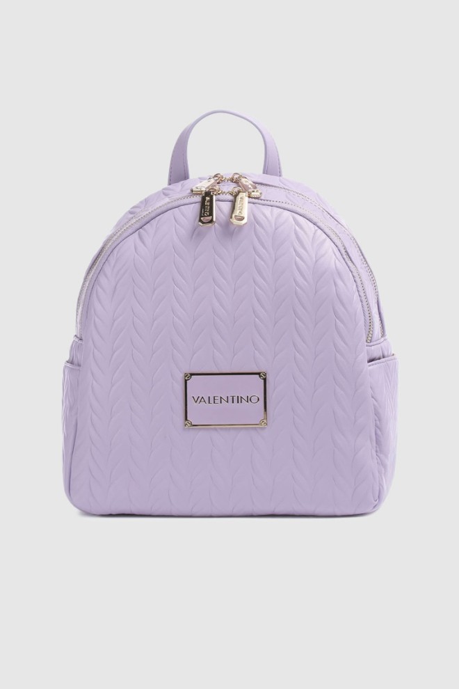 VALENTINO Rucsac Sunny re cu logo violet în relief