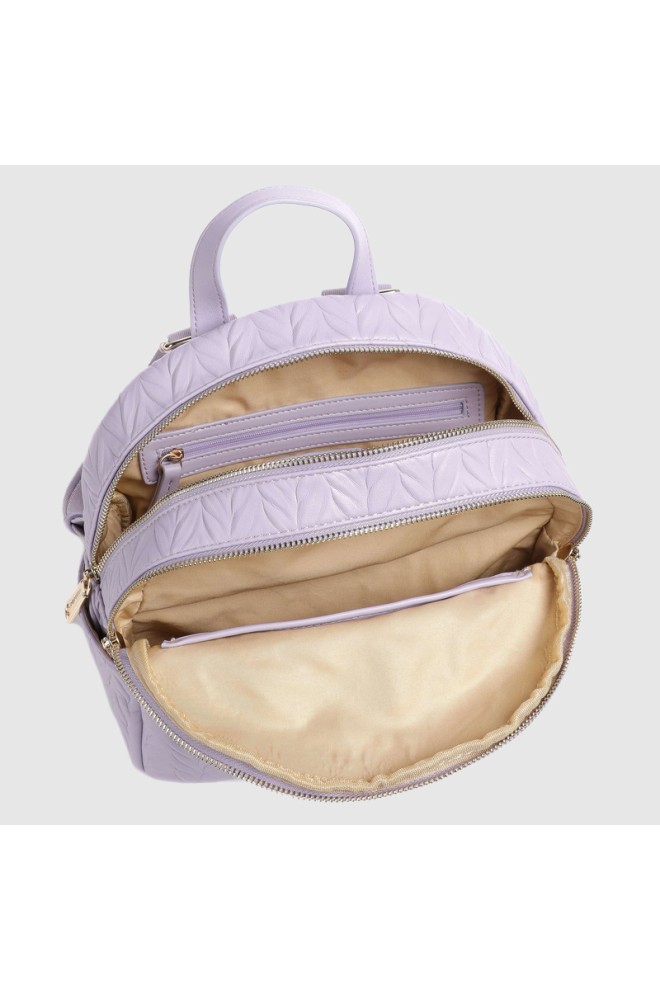 VALENTINO Embossed purple logo sunny re backpack