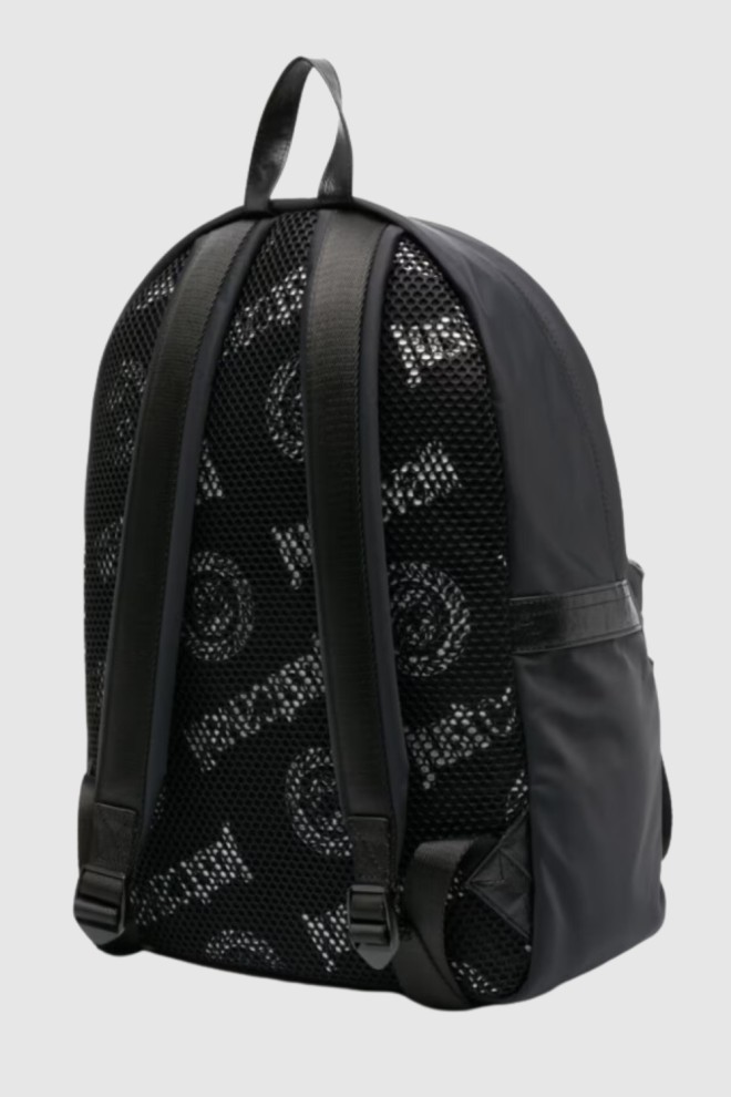 JUST CAVALLI Rucsac negru cu logo instituțional pentru femei Range