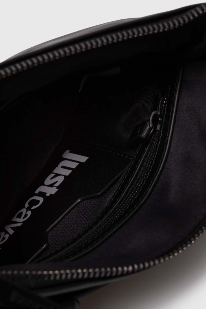 JUST CAVALLI Black Men's Range Metal Plate Sketch 4 Bag