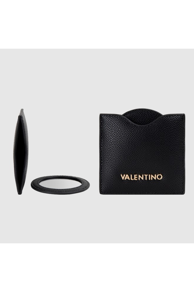 VALENTINO Women's black wallet set with mirror