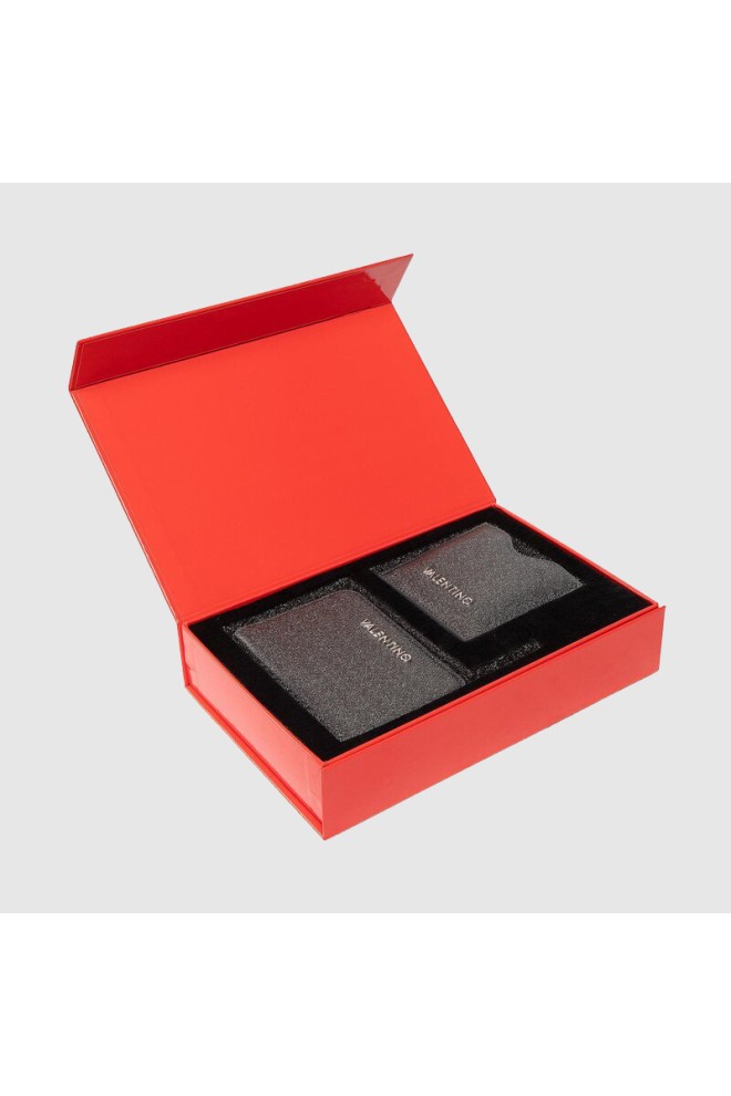 Set portofel argintiu închis pentru femei VALENTINO cu oglindă