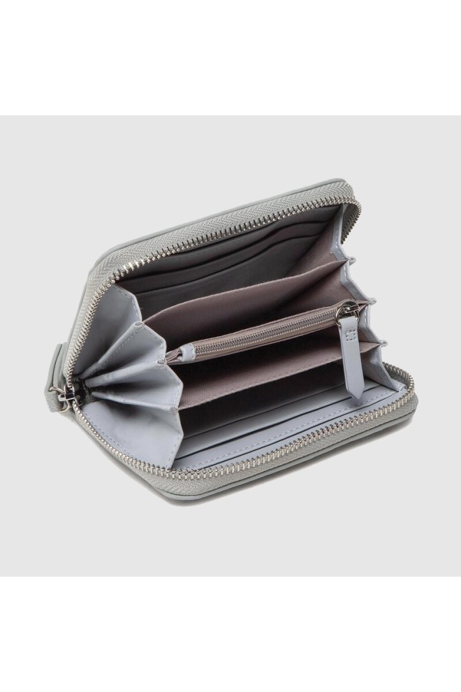 Set portofel argintiu cu oglindă pentru femei VALENTINO