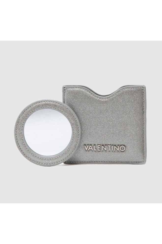 VALENTINO Women's silver wallet set with mirror