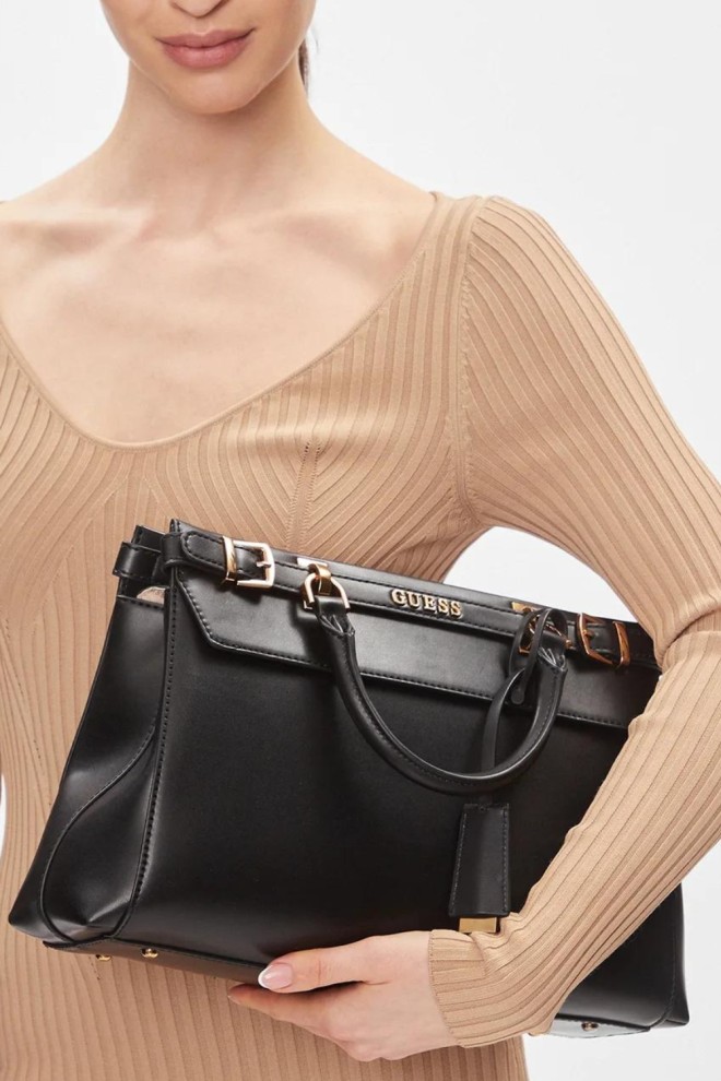 GUESS Negru Sestri Logo Luxury Geantă de mână