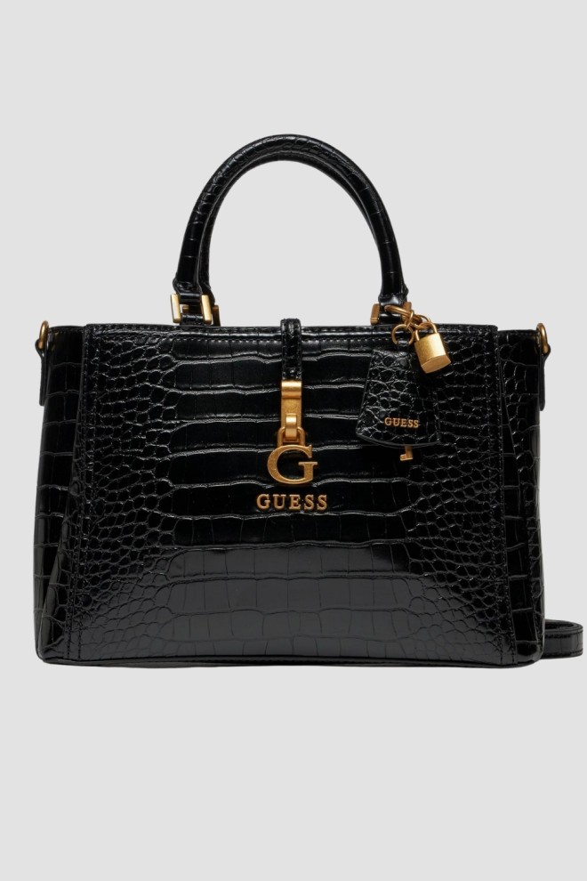 GUESS Black G James Logo Girlfriend Handbag