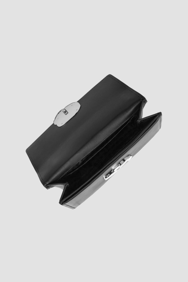 KARL LAGERFELD Geantă neagră K/icon 2.0 piele