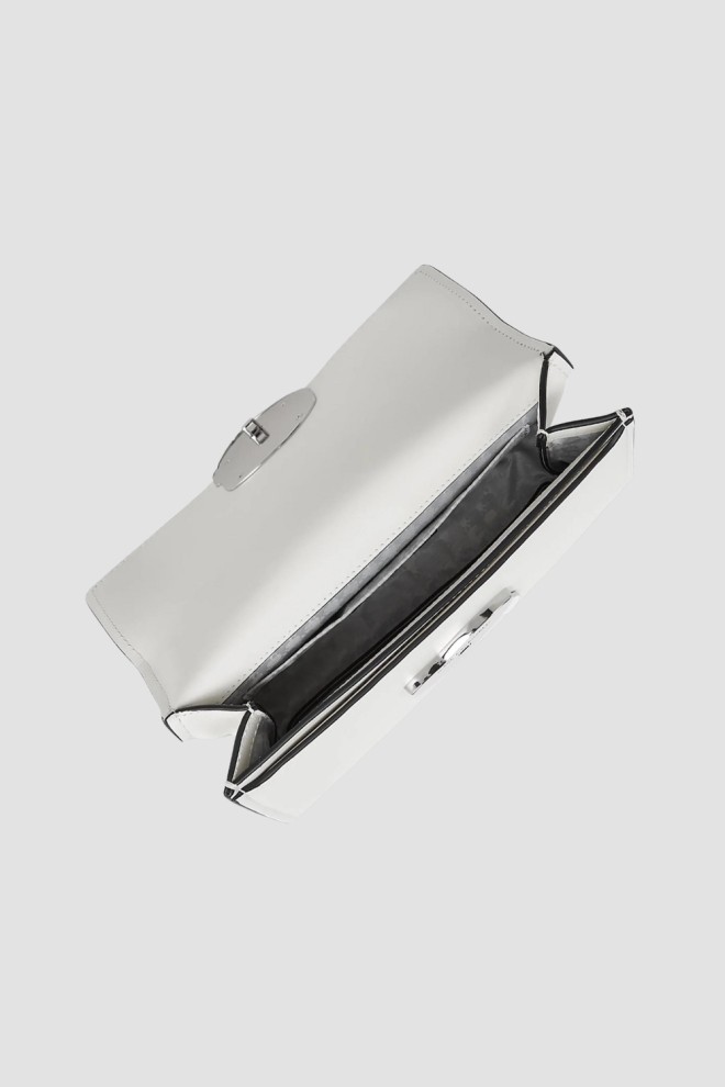 KARL LAGERFELD Geantă albă K/iconic 2.0 Leather