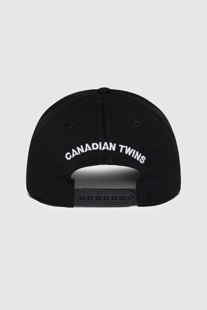 DSQUARED2 Șapcă de baseball neagră pentru bărbați cu logo presat