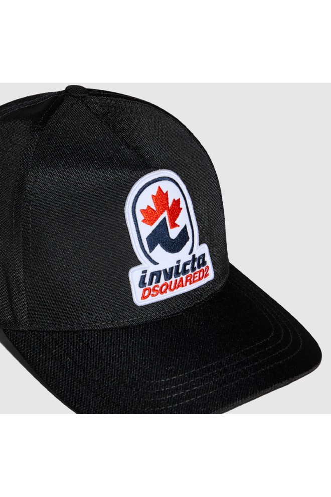 DSQUARED2 Negru bărbați invicta logo cap