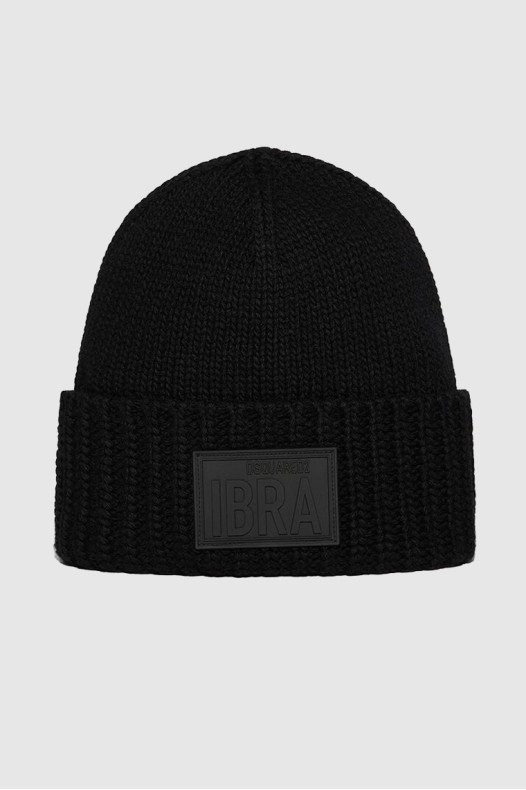 DSQUARED2 Black wool ibra hat