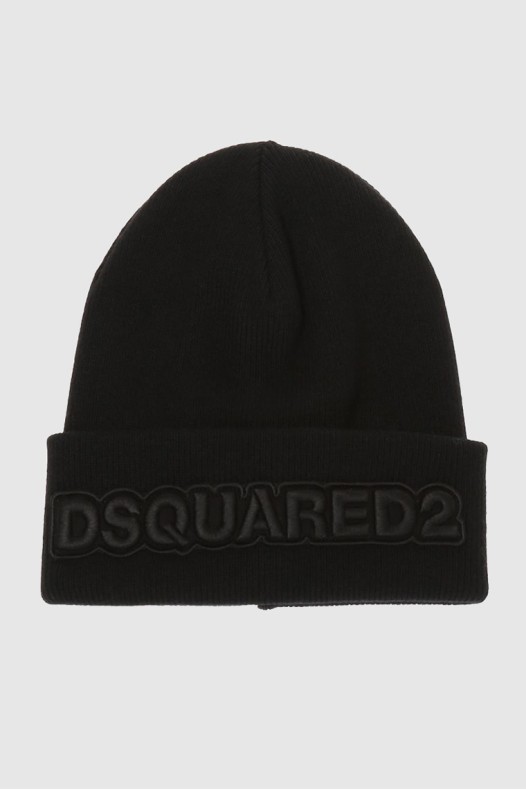 DSQUARED2 Black wool cap...