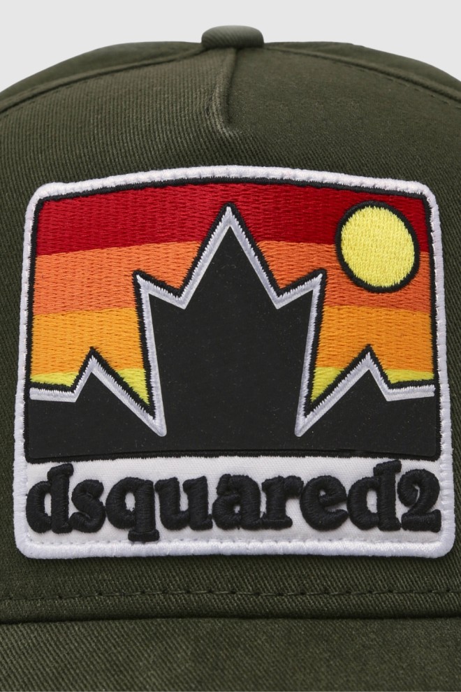 DSQUARED2 Green cap with patch.