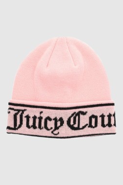 JUICY COUTURE Różowa czapka z logo