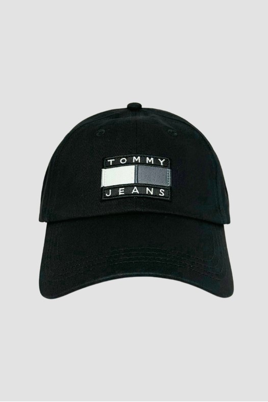 TOMMY JEANS Black baseball cap