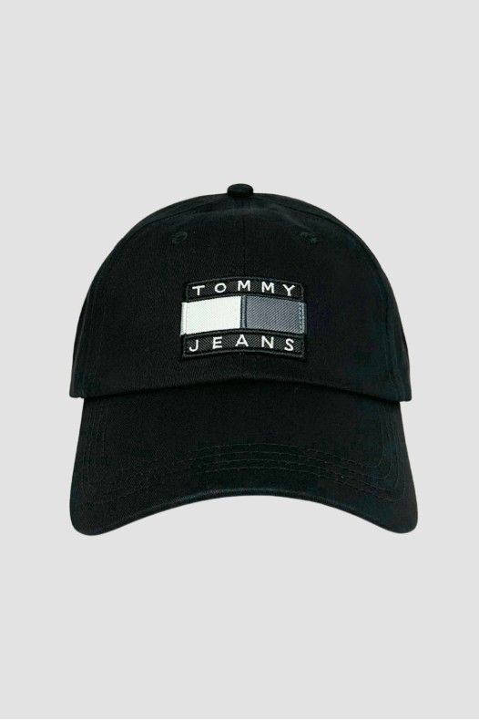TOMMY JEANS Czarna czapka z...
