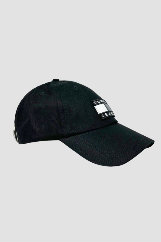 TOMMY JEANS Black baseball cap