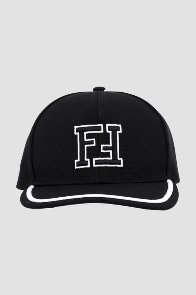 FENDI Black baseball cap FF