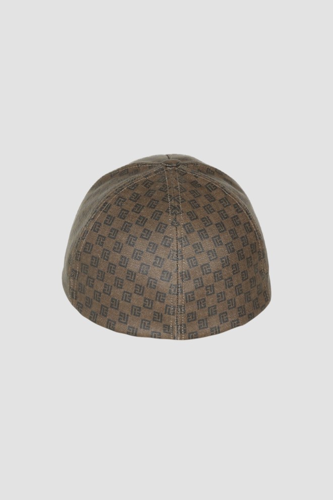 Șapcă de baseball BALMAIN Brown Mini Mng Coated Canvas