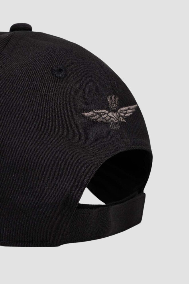 AERONAUTICA MILITARE Black baseball cap