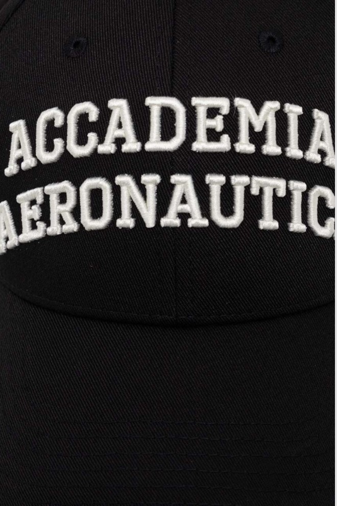 AERONAUTICA MILITARE Black baseball cap