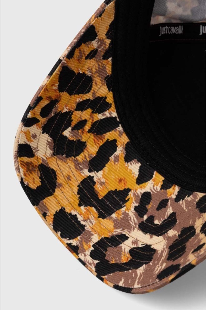 JUST CAVALLI Brown Embroidery 3d Up Cap