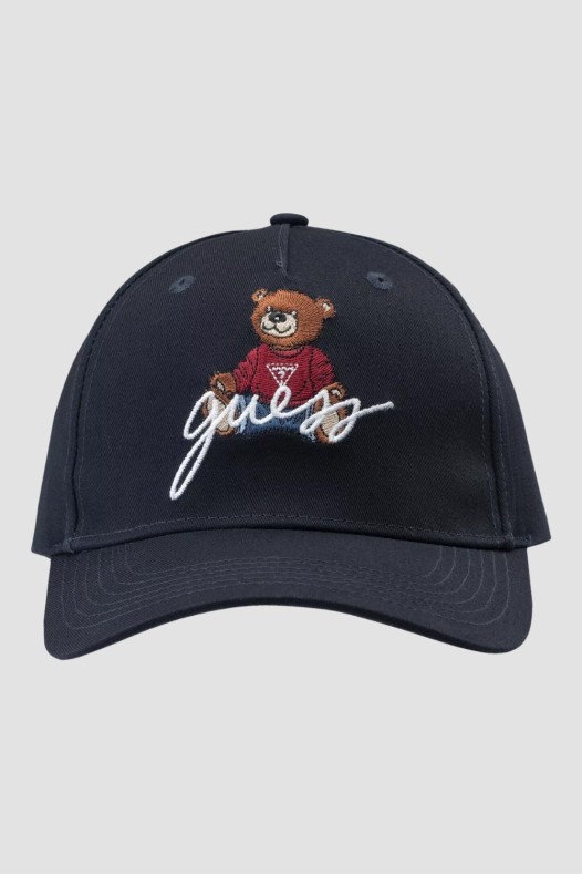 GUESS Granatowa czapka Bear