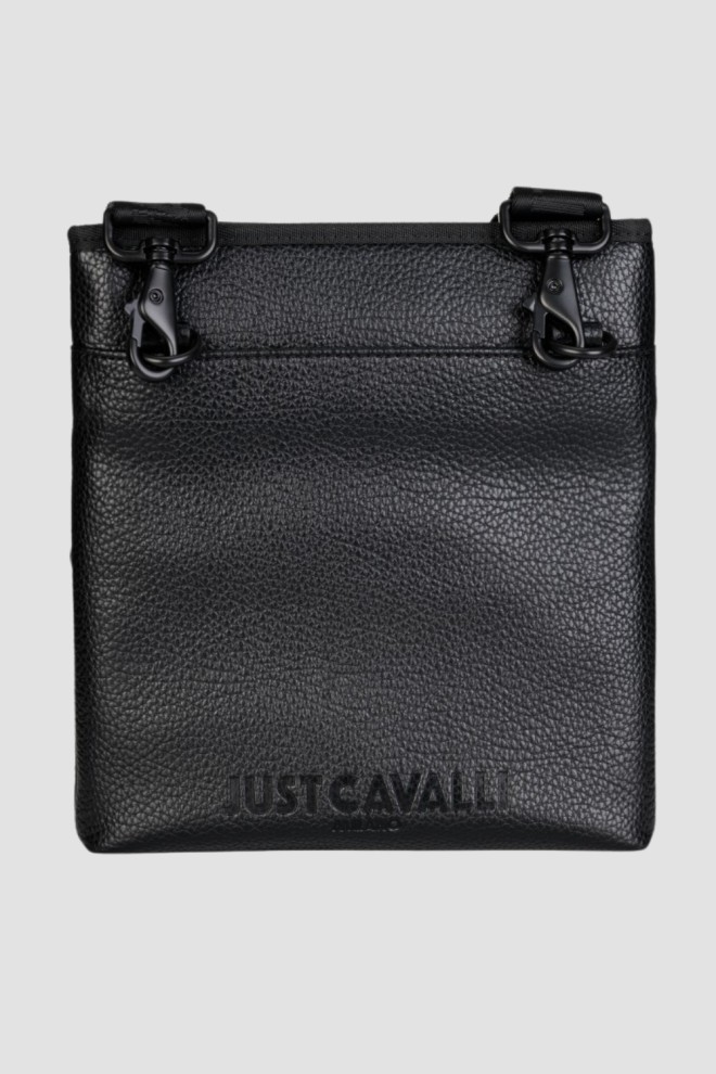 JUST CAVALLI Black Range Нова сумка з логотипом у вигляді металевого кола