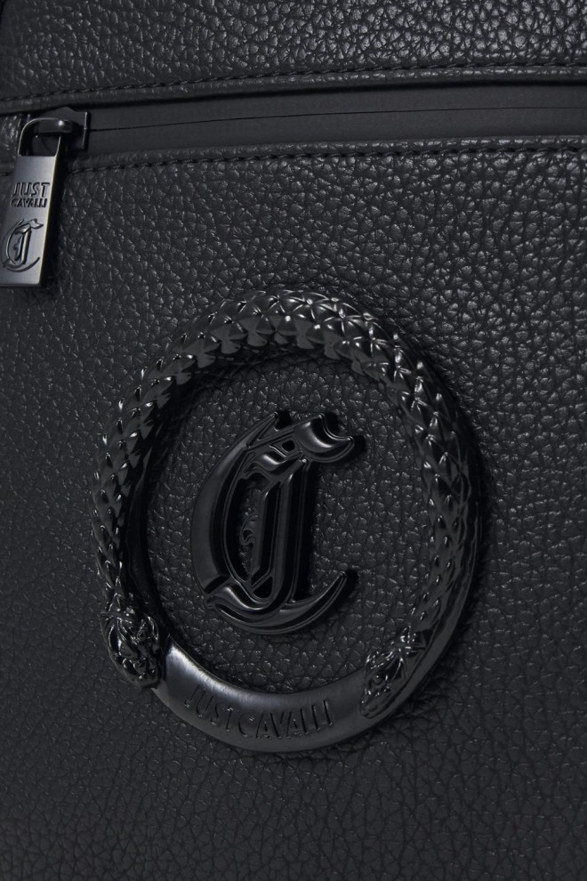 JUST CAVALLI Black Range New Logo Metal Circle Bag