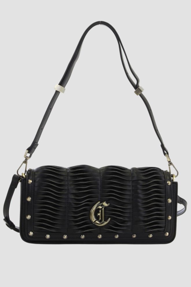 JUST CAVALLI Black Gothic Woving Handbag