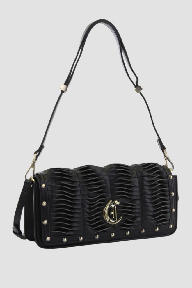 JUST CAVALLI Black Gothic Woving Handbag