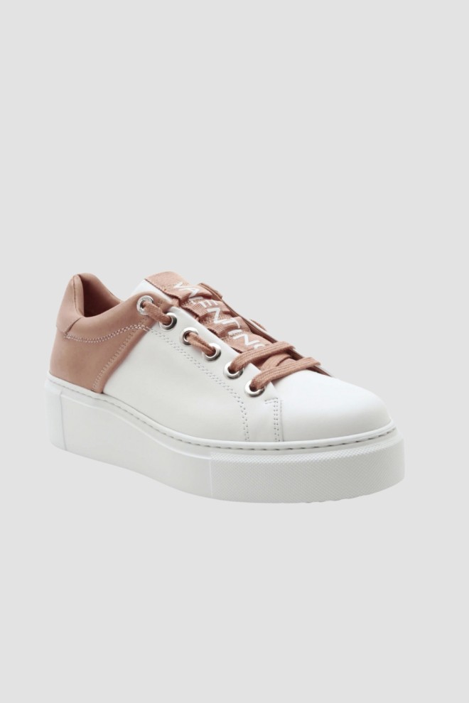 VALENTINO White and pink Baraga S Sneaker Lace-U sneakers