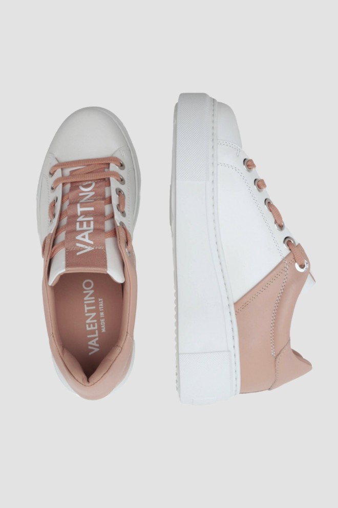 VALENTINO White and pink Baraga S Sneaker Lace-U sneakers