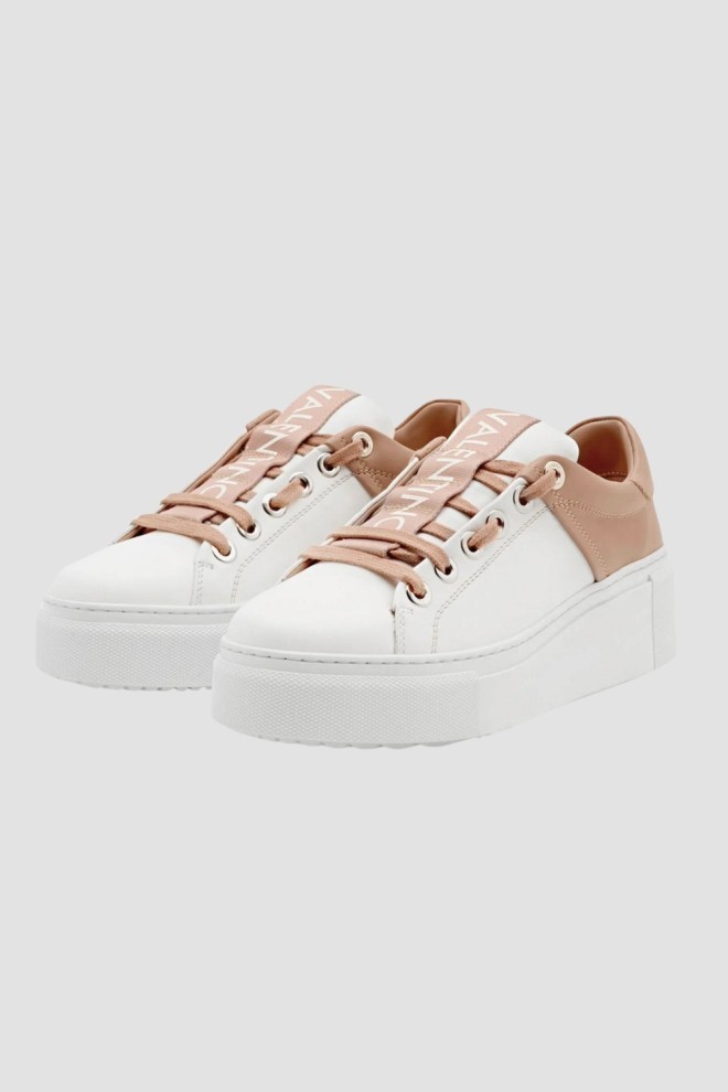 VALENTINO White and pink Baraga S Sneaker Lace-U sneakers