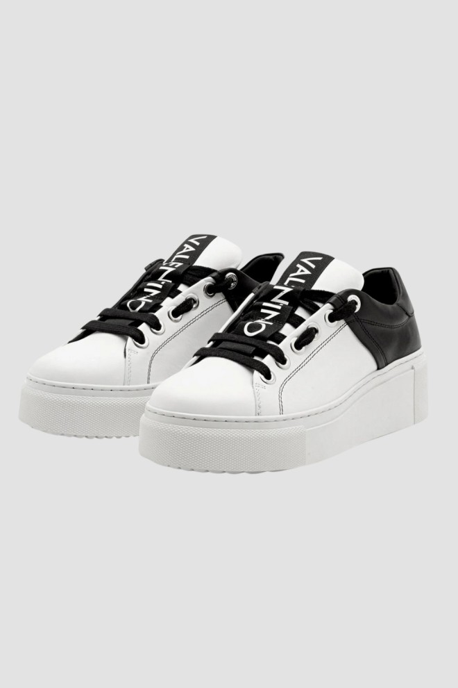 VALENTINO Biało-czarne sneakersy Baraga S Sneaker Lace-U