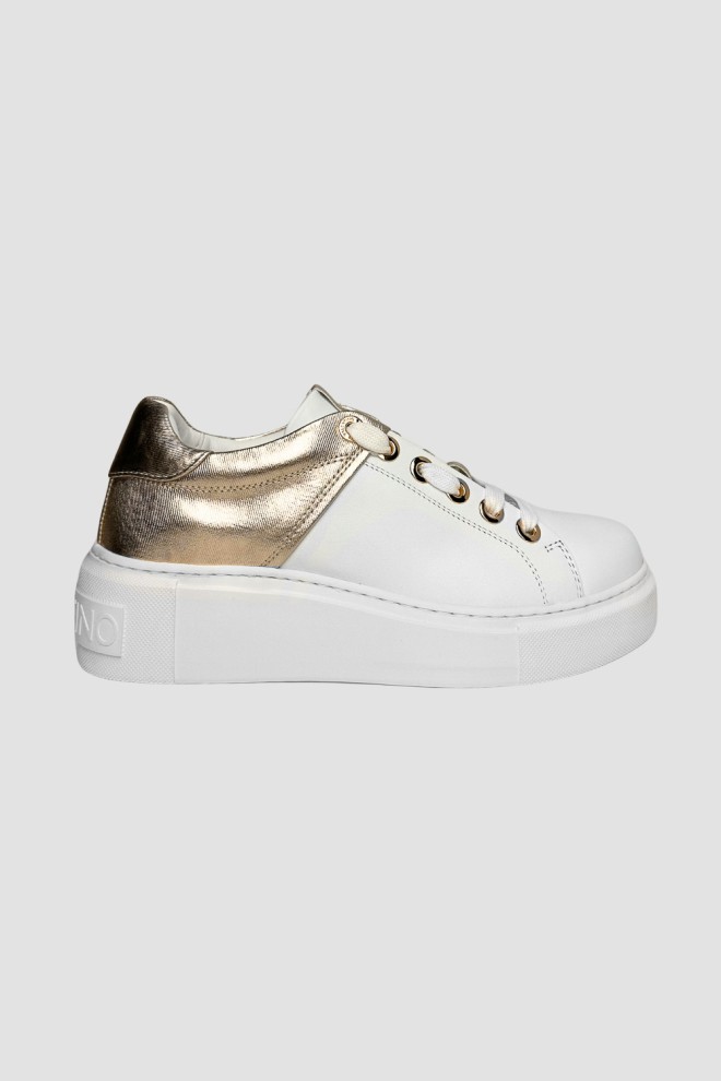 VALENTINO White and gold Baraga S Sneaker Lace-U sneakers