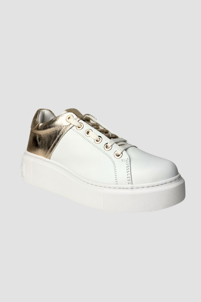 VALENTINO White and gold Baraga S Sneaker Lace-U sneakers