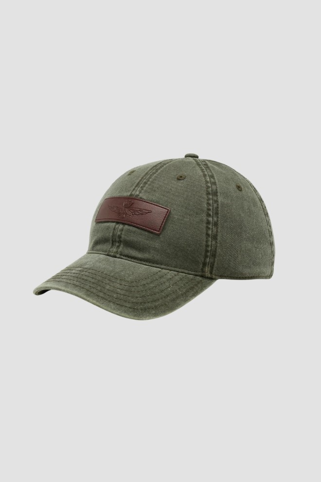 AERONAUTICA MILITARE Green Front Patch Cap