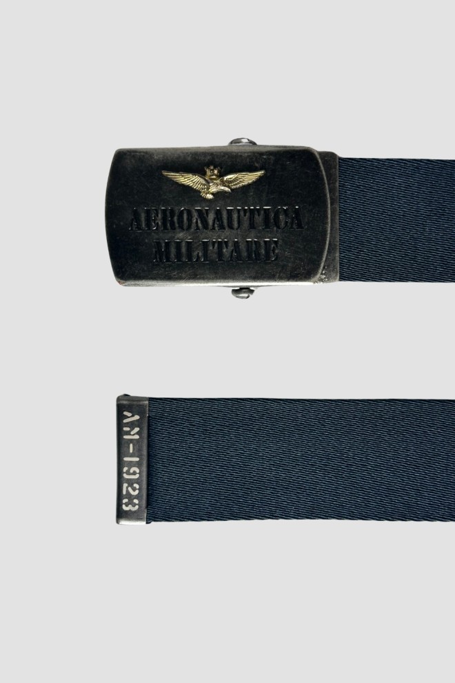 Чоловічий темно-синій ремінь AERONAUTICA MILITARE 