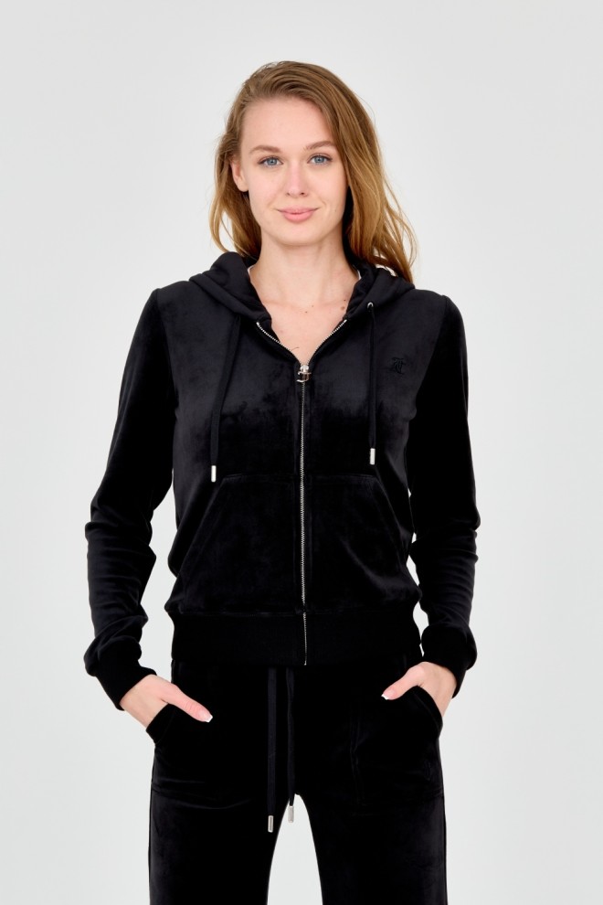 JUICY COUTURE Black Robertson HoodieJUICY COUTURE Czarna bluza Robertson Hoodie