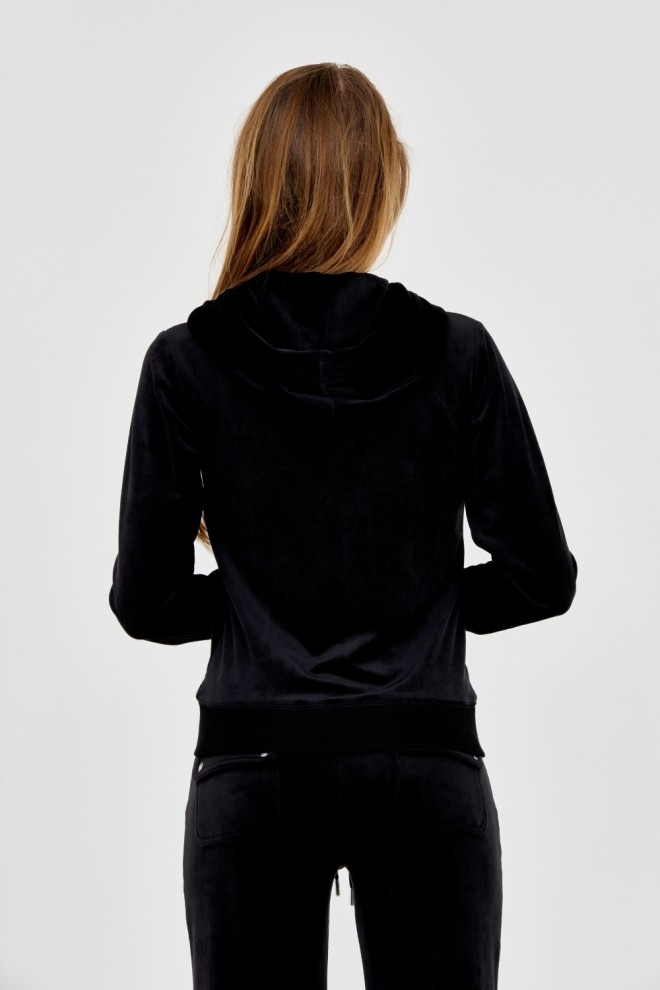 Худі JUICY COUTURE Black Robertson з капюшономJUICY COUTURE Czarna bluza Robertson Hoodie