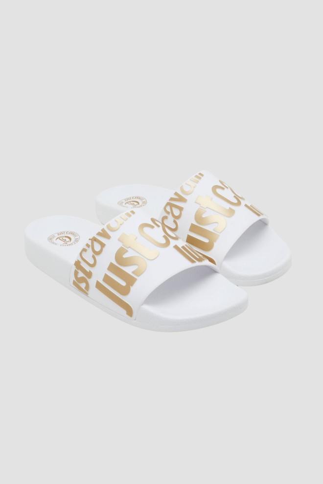 JUST CAVALLI White Fondo Pool Flip Flops