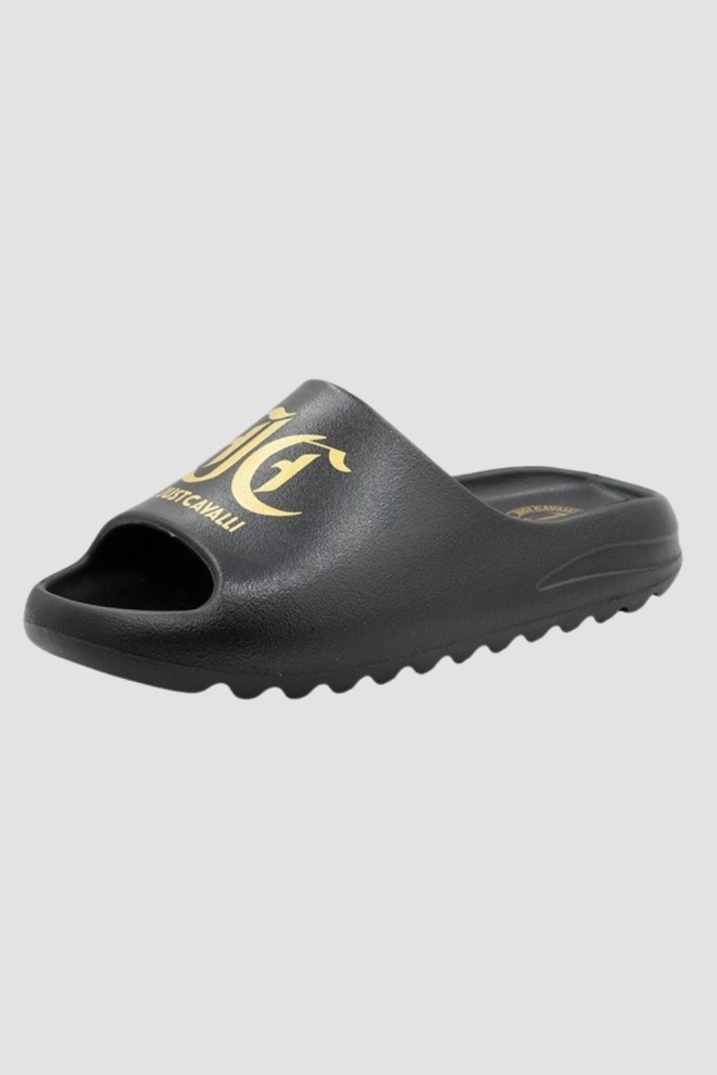 JUST CAVALLI Black Fondo Suki Flip Flops