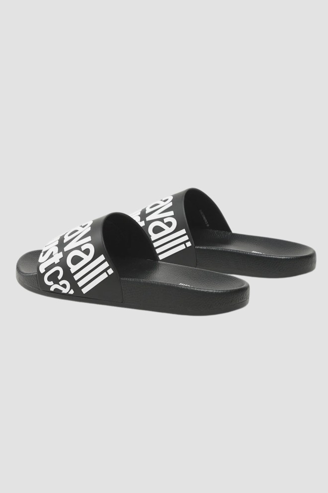 JUST CAVALLI Flip-flops negru pentru bărbați