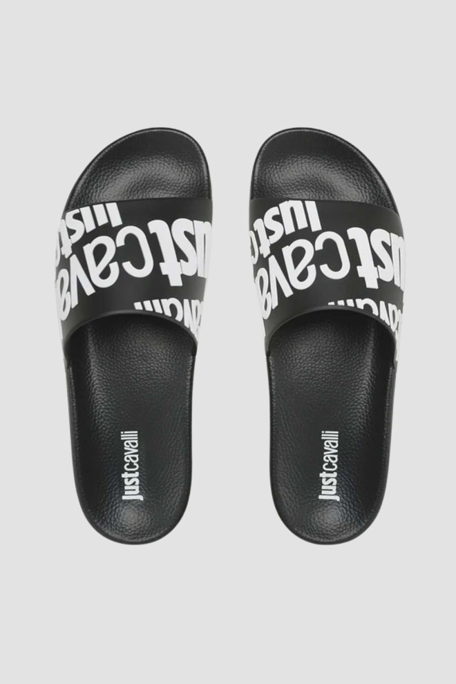 JUST CAVALLI Flip-flops negru pentru bărbați