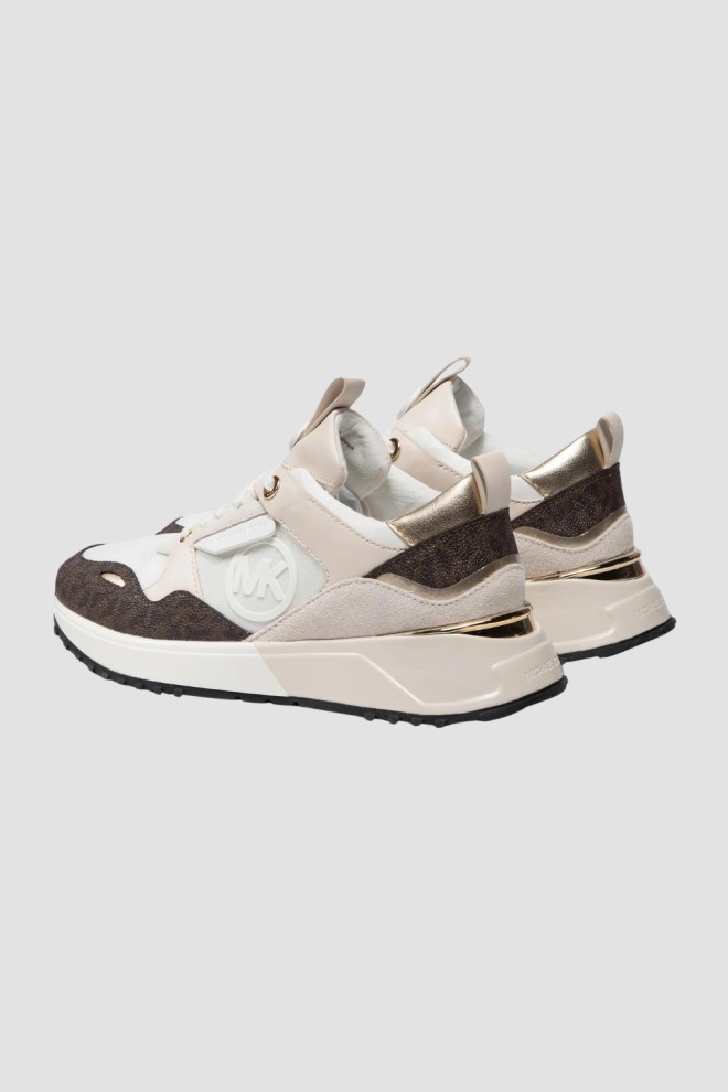 MICHAEL KORS Beige Theo Trainer sneakers