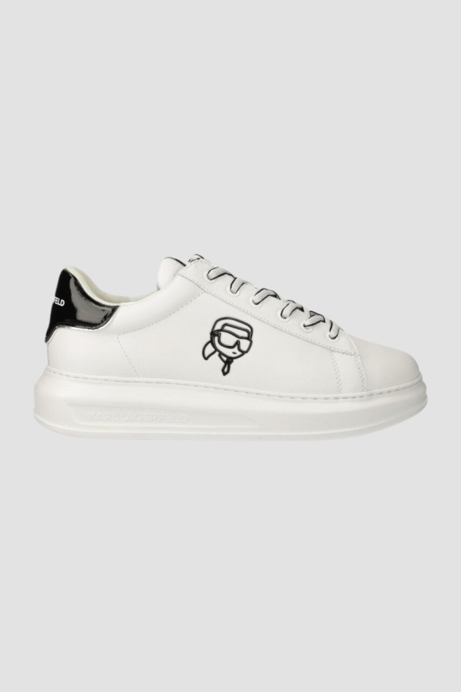 KARL LAGERFELD White Kapri Mens Neonft Lo Lace sneakers