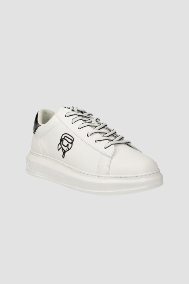 KARL LAGERFELD White Kapri Mens Neonft Lo Lace sneakers