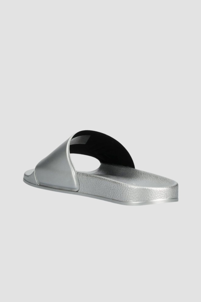 KARL LAGERFELD Silver Kondo Karl Nft Slide Flip Flops